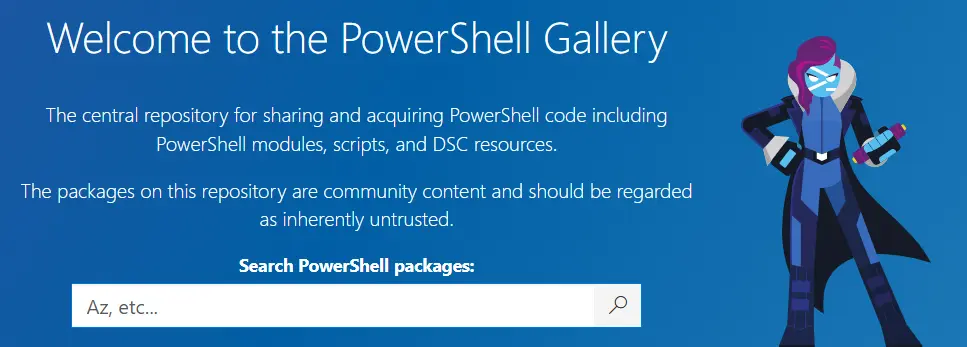 téléchargement de packages PSGallery