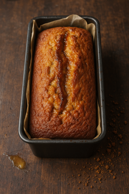 photo de cake à la banane moelleux type banana bread