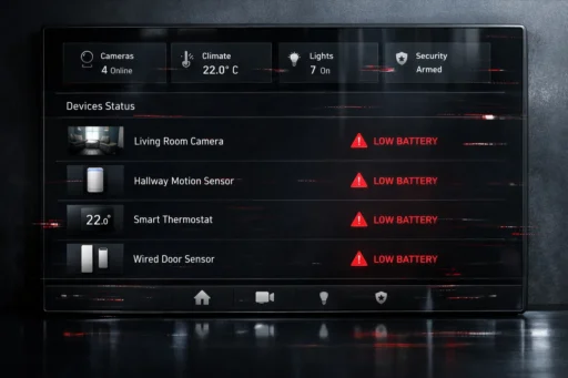 Low battery dashboard