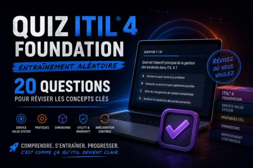 Illustration d’un quiz ITIL 4 Foundation